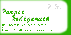 margit wohlgemuth business card